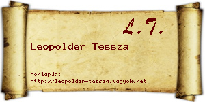 Leopolder Tessza névjegykártya